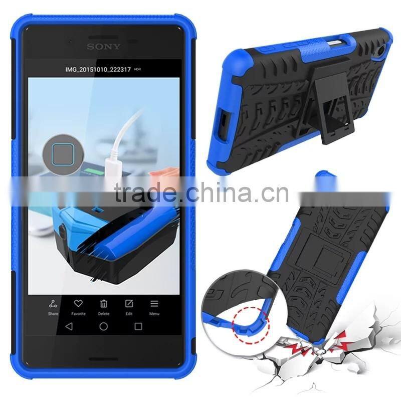 PC with Silicon Stand shock proof case For Coolpad Dazen Note 3 Lite