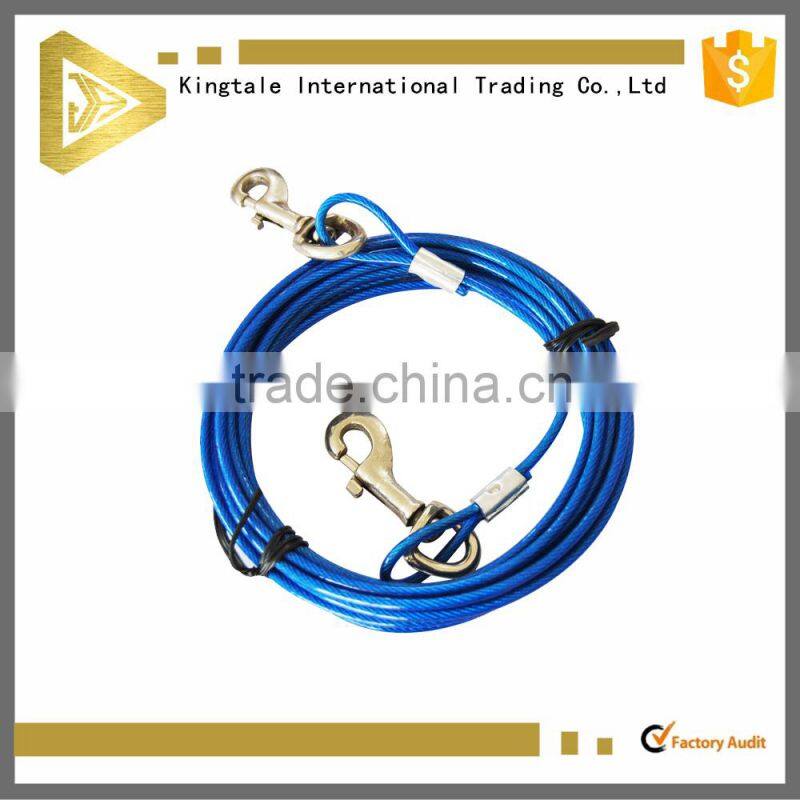 custom good quality tie out cable pet dog