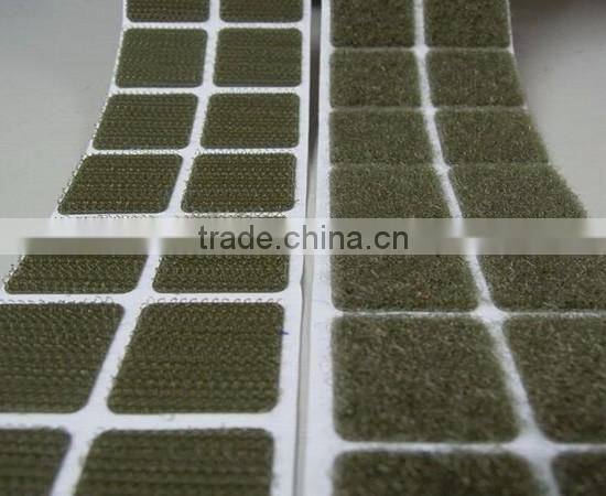 Customized sticky hook and loop dots magic tape back with gule