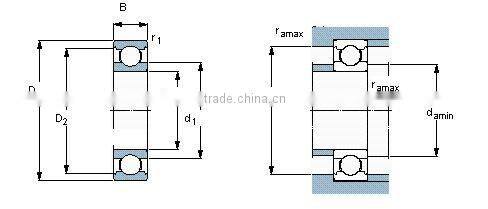 i Hybird Ceramic Ball Bearing 6902 with Si3N4 balls 15 X 28 X 7 mm