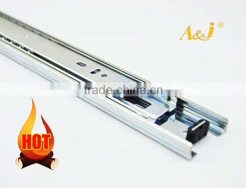 1.2x1.2x1.5mm furniture hardware 3-fold ball bearing slide kitchen cabinet drawer slide channel
