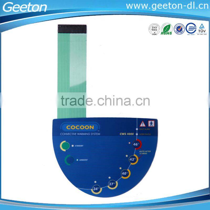 Custom Embossed Buttons Membrane Keypad With Embedded LEDs