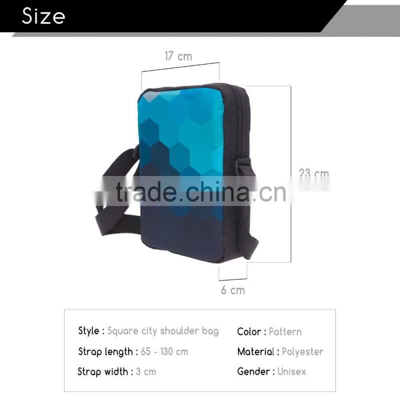 Chinese wholesale handbag promotion polyester long strap shoulder bag for college girls