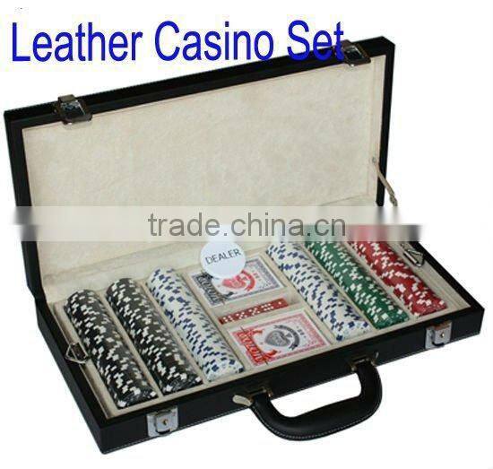 100 chips Leather poker chip case
