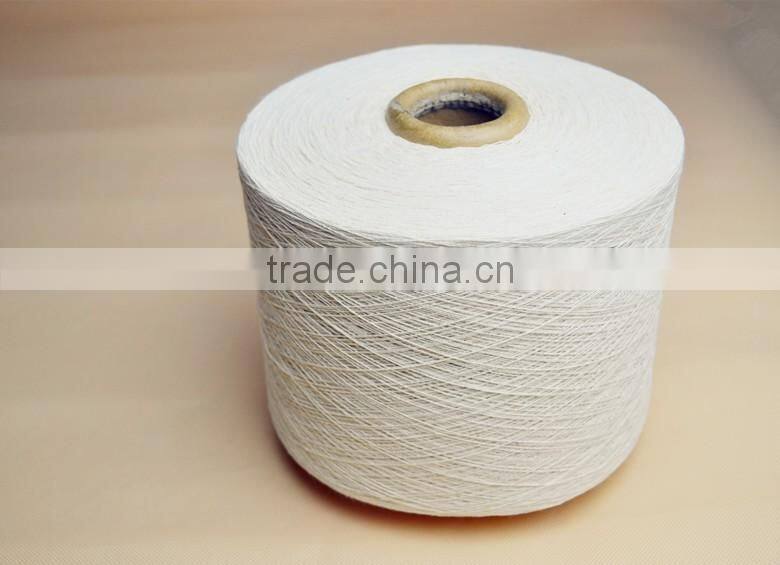 High quality white open end recycled cotton polyester knitting and weaving yarn