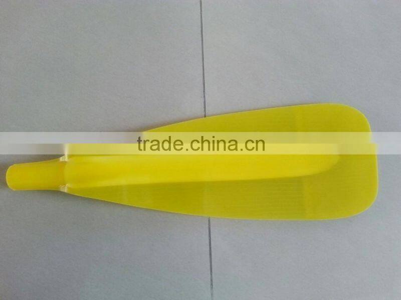wholesale 3 pc fiberglass SUP paddle with yellow blade