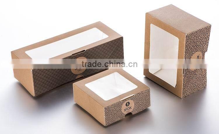 SGS FDA certified kraft paper salad boxes sushi boxes