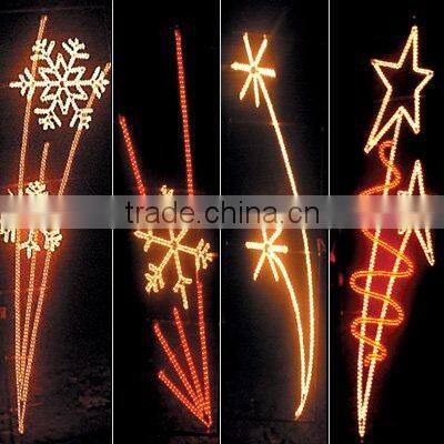 Commercial competitive price led christmas star rope light motif