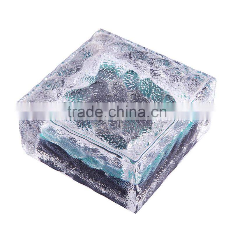 Square frosted Glass Solar Powered LED Underground Paving Light and outdoor led garden light