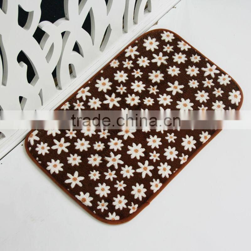 coral fleece bathmat with anti-slip base