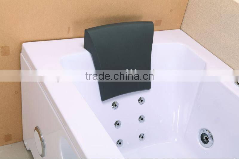 2015 Luxury Rectangle Air Bubble LED Sitting Bathtub