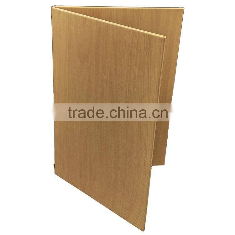 100% wooden menu cheap / restaurant menu design / genuine leather menu