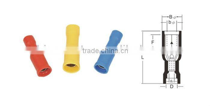 bullet shaped female insulated terminal connect