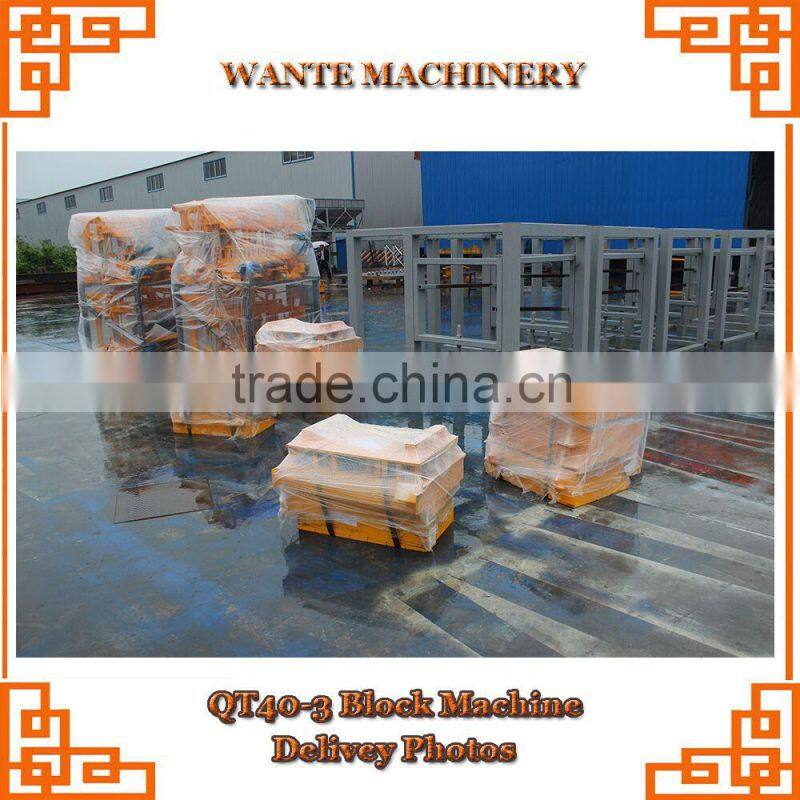 Nigeria QT40-3A price mobile type hollow block making machine/ concrete hollow brick making machine for sale