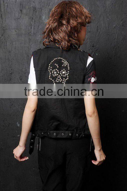 Punk Rock Inspired Studded Punk Embellished Vest 71135