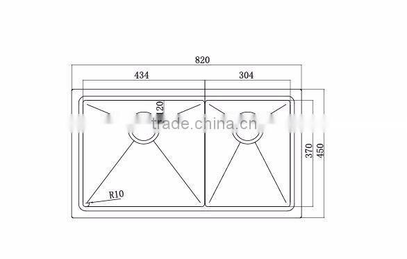 Factory direct sales Double Bowl Undermount Kitchen Functional Sink