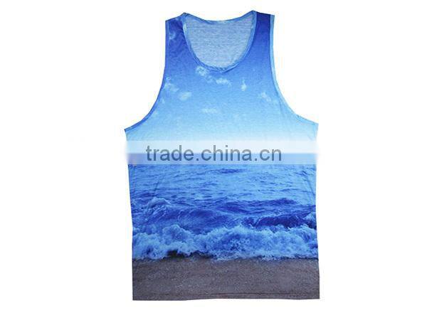 Custom Sublimation Tank Tops Fashion Design for 2015