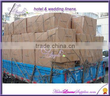 300TC white sateen hotel bed sheets with embroidery lines, white sateen flat sheets for 5-star luxurious hotels