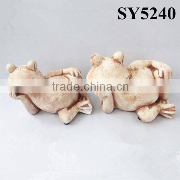 Cement pots for indoor swan shape animal flower pots