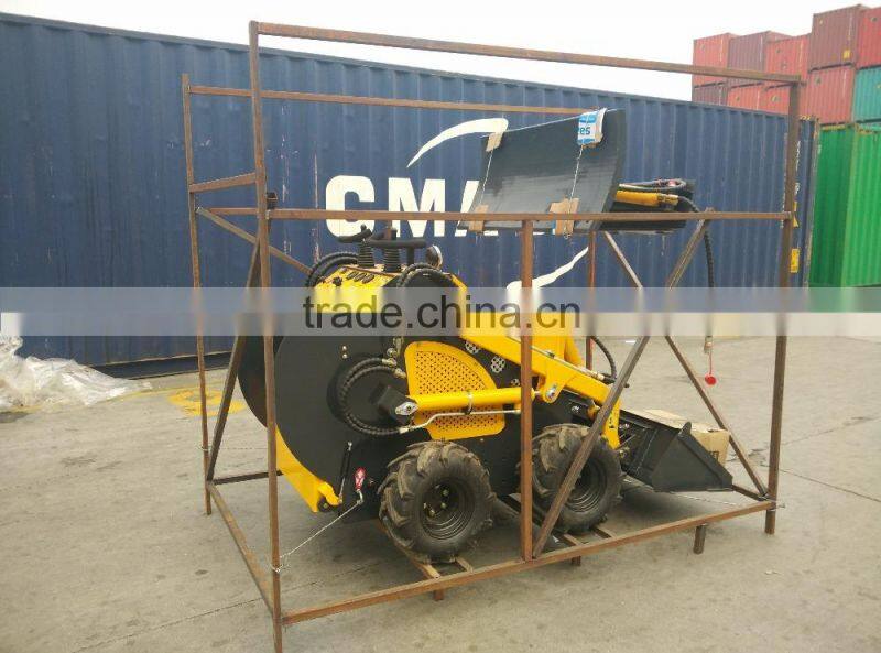 Mini Skid Steer Loader with Trencher Attachment/Angle Broom Attachment