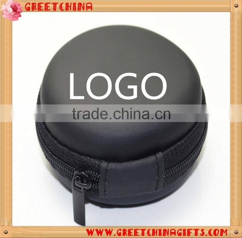 Earphone package colorful round case bag promotional