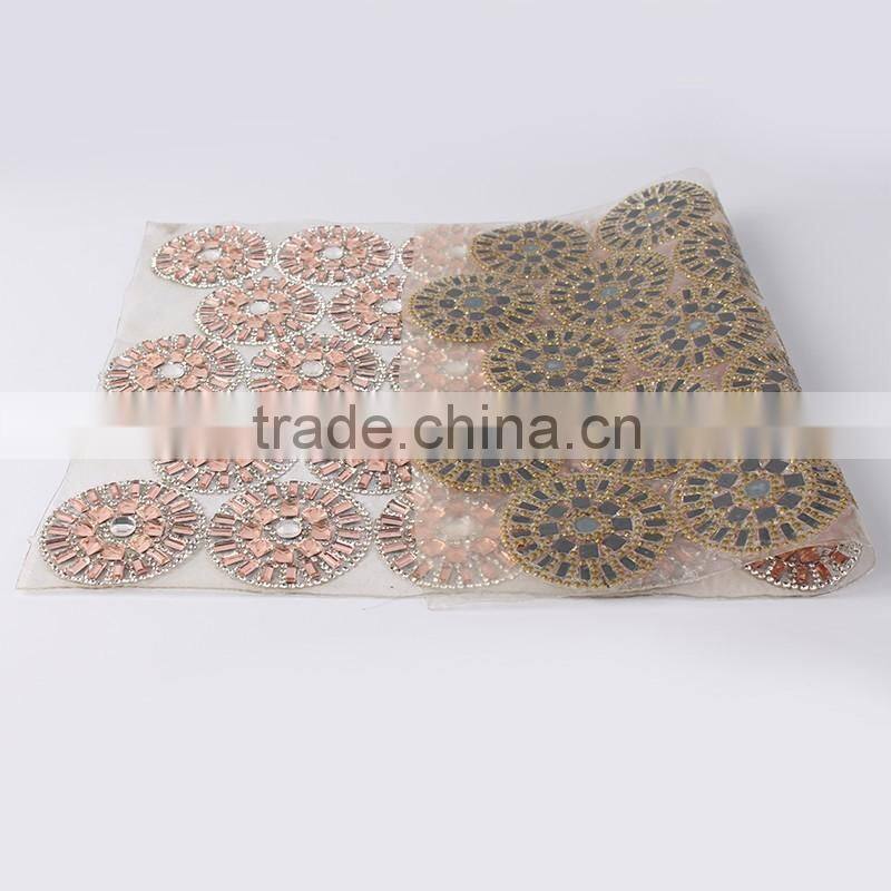 YIWU xiumao factory rhinestone trimming mesh supplier aluminium mesh rhinestone