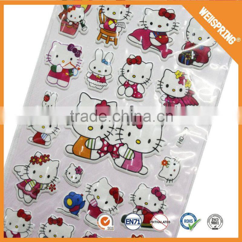 16-00011 Promotional gifts 2015 book promotional puffy sticker with eyespuffy stickers printing