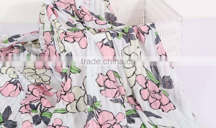 100D polyester printing chiffon fabric for dress and scarves