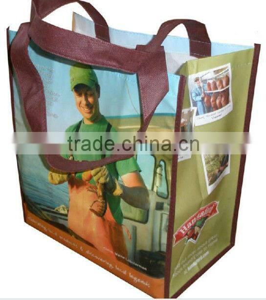 Wholesale reuseable shopping bags PP Woven bag Laminated Matt finish with webbing handle