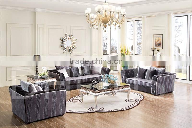 new classic style sofa with buttons fabric sofa set Hot-Sale Living Room sofa