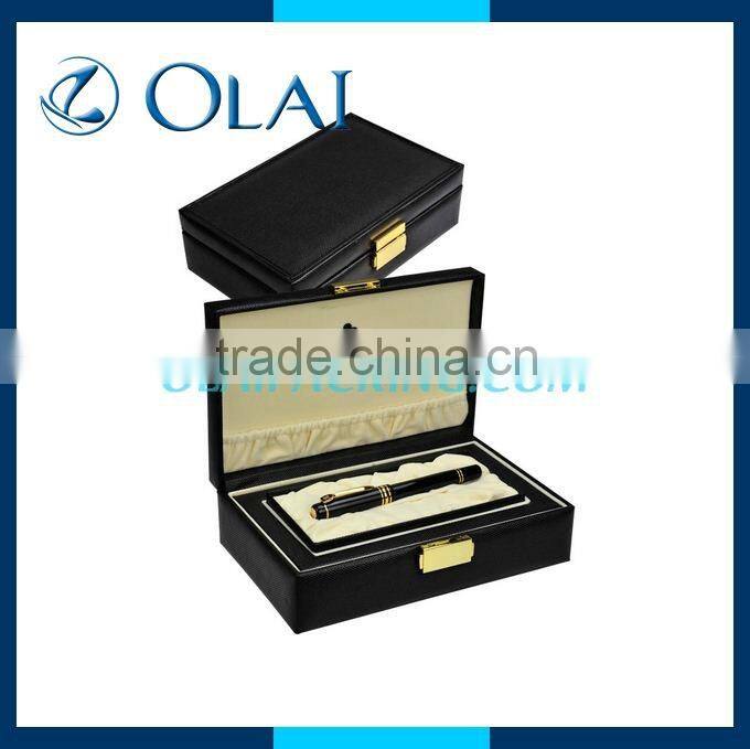 High polished wooden fountain pen packaging case