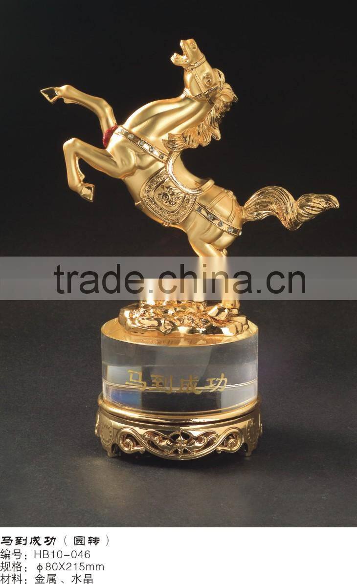 Factory Custom Plated Gold Metal Of Horse Trophy