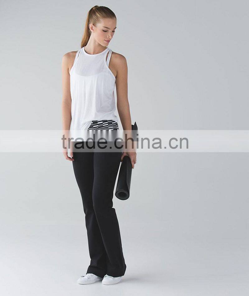 Women flares yoga pants Supplex wholesale long running pants