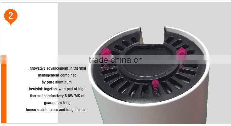 SAA dimmable led track light gold white and balck inner ring optional