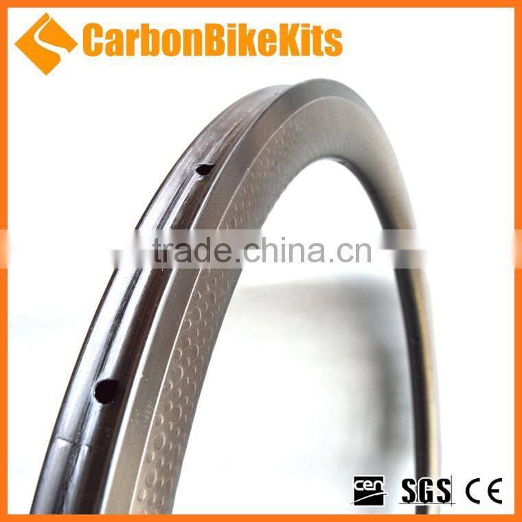 CBK aero design 45mm deep 700c road racing bike dimple carbon rims tubular