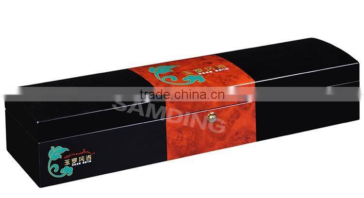 High quality logo print customized empty tea box wood box for tea
