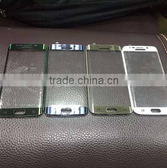 wholesales tempered glass screen protector full curved cover film for samsung s6 edge s6