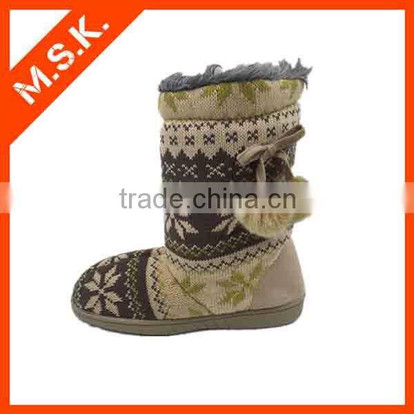 2015 latest fashionable hot-selling winter knitted imported boots