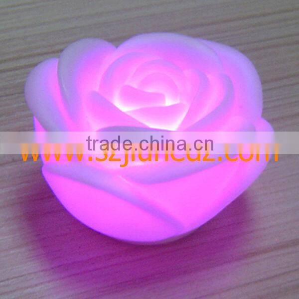 Colorful Romantic Rose Flower Vase Light