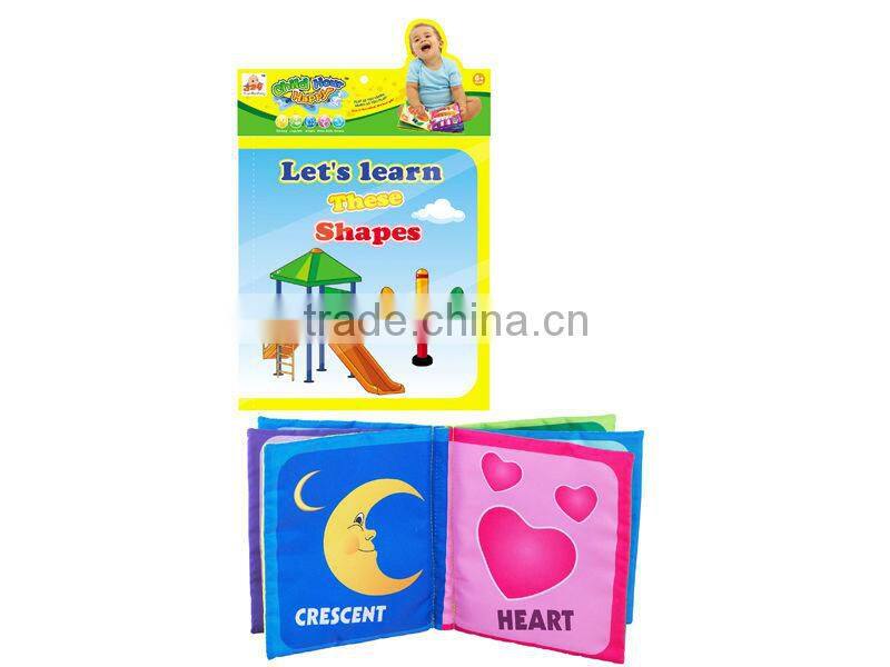 English Shapes Learning Baby Cloth Book, Education Infant Fabric Book