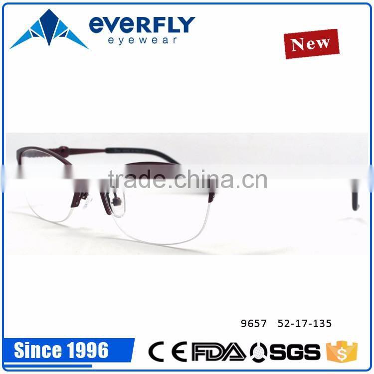 Fashionable fancy lady style metal optical frames manufacturer in wenzhou China 2016