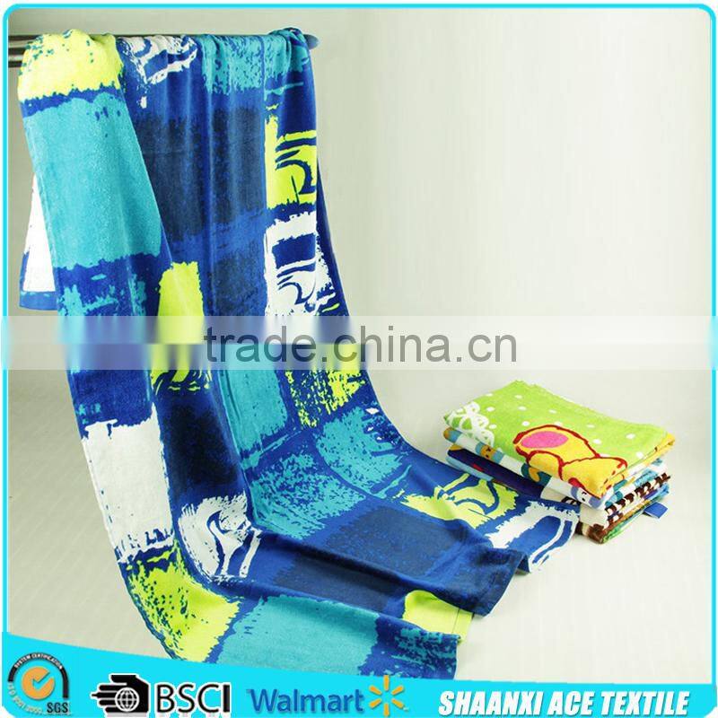 Pure Cotton High qualtity dolohin beach towel reactive printed with customer brand