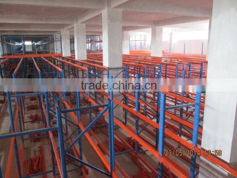 Warehouse storage pallet racking