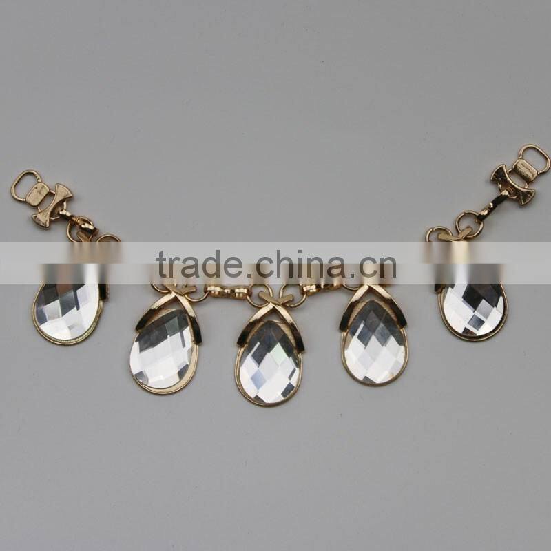 fashionable style decorative for lady garment ornament &five drops neckline for garment