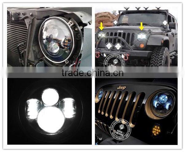 7'' head light for jeep wrangler 7'' led high low beam 4x4 led headlight 7inch