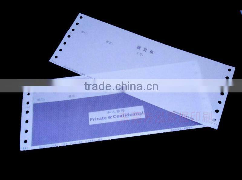 Manufacture 3-ply continuous payslip, payslip paper