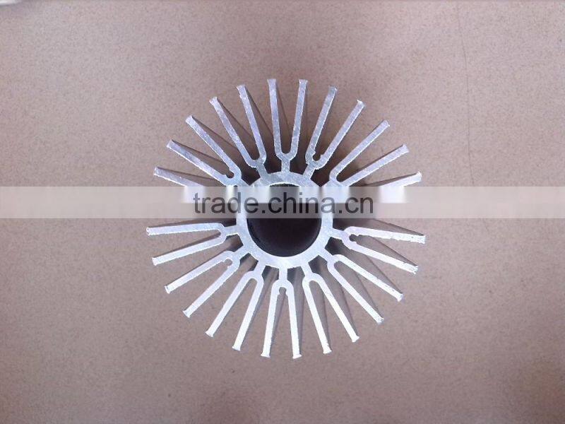 extruded aluminium profile led heat sinks/ aluminum heat sink shapes/ profiles led aluminum circular extrusion heat sink