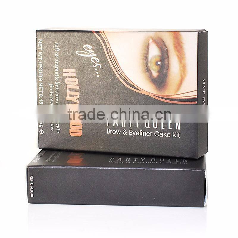 Hot Sale 3 Color Eye Brow Kit Eyebrow Powder And Eyeliner Palette With Eyebrow Brush
