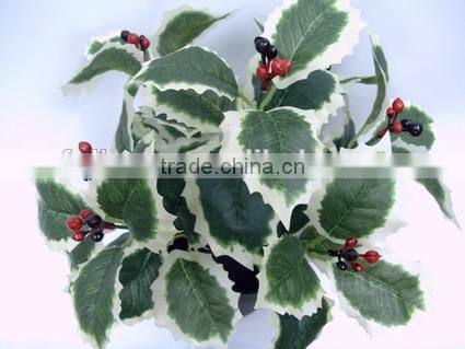 Plastic Red Berries/Holly Artificial Potted Flowers