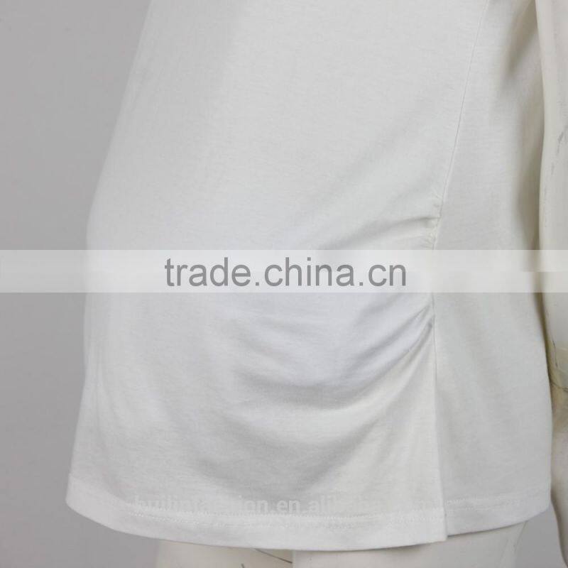 2015 OEM factory wholesale 100% cotton long sleeve T shirts maternity clothes
